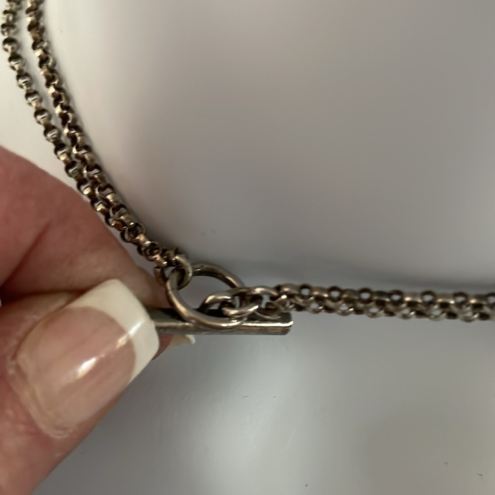 TForee 925 Vintage luggage tag choker - Picture 2 of 4